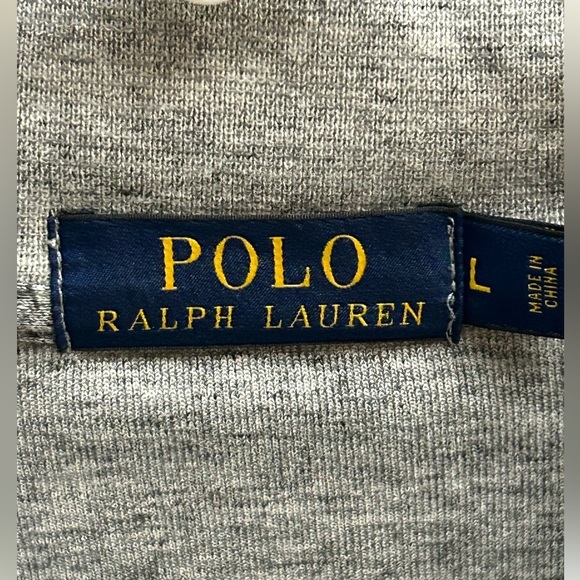 Polo by Ralph Lauren Men's Heather Gray Zip-Up Sweater - Picture 5 of 6